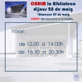 OBRIM LA BIBLIOTECA!!